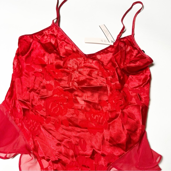 NWT Victoria’s Secret Burnout Satin Teddy in Red S - Picture 7 of 8